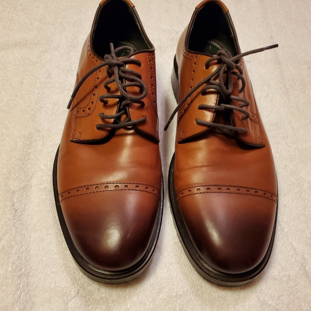 Men's Brown & Tan Leather Dress Shoes - 9.5 M